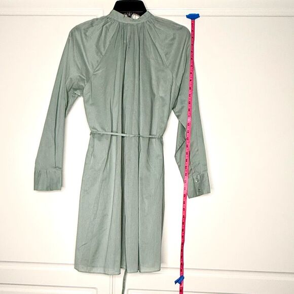 NWT Rebecca Taylor long sleeve cotton shift dress. Color: mint. Size XS - Picture 12 of 15